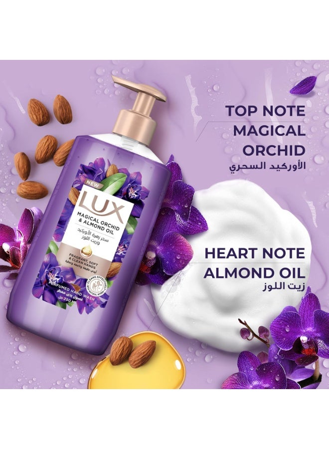 LUX Perfumed Liquid Hand Wash, Magical Orchid, with Almond Oil & Glycerin, for Fragrant, Soft and Clean Hands, 250ml - Image 4